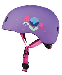 Micro PC Helmet Floral Purple - Small