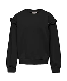 Only Kids Frill Sleeves Sweatshirt - Black