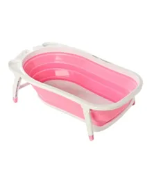 Pikkaboo Baby Foldable Portable Non-Slip Bath Tub - Pink