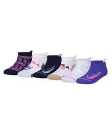 Nike 6 Pack Printed Ankle Length Socks Set - Multicolor