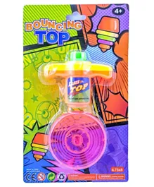 Artoy LED Light-up Bouncing Spinning Top On Card Pack of 1 - Assorted colors