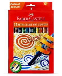 Faber Castell Twist Retractable Crayons - 12 Colours