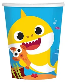 Party Centre Baby Shark Paper Cups 266ml - Pack of 8
