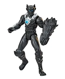 Marvel Classic Avengers Mech Strike Monster Hunters Black Panther Action Figure with Accessory - 6 Inch