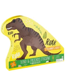 Floss & Rock Dinosaur Jigsaw Puzzle with Shaped Box Multi Color - 40 Pieces