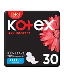 Kotex Maxi Pads Normal with Wings Sanitary Pads - 30 Pieces