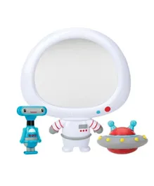 Nuby Spaceman Mirror Bath Toys Set Pack of 3 - Multicolour