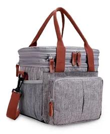 Little Story Insulated Lunch/Bottle Bag - Grey