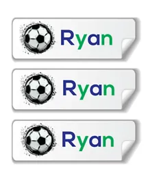 Twinkle Hands Personalized Waterproof Labels Soccer - 30 Pieces