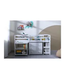 Pan Emirates Raziko Kids Loft Bed With Desk & Storage - White