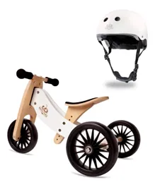Kinderfeets Toddler Tricycle & Helmet - White
