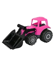 Plasto Tractor With Frontloader - Pink