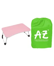 A to Z Portable Foldable Laptop Table - Pink
