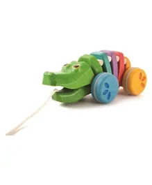 Plan Toys Wooden Rainbow Alligator Sustainable Play - Multicolour
