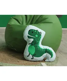 Pan Emirates Dino-Printed Shaped Cushion - Green