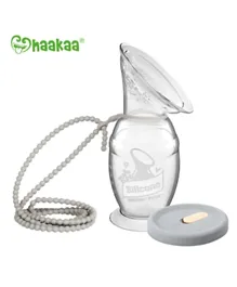 Haakaa Silicone Breast Pump with Cap - Suva Grey