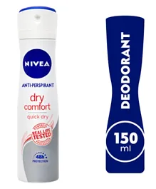 Nivea Dry Comfort Antiperspirant for Women Quick Dry Spray - 150ml
