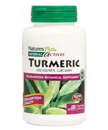 Natures Plus Herbal Actives Turmeric 400 Mg 95% Curcumin - 60 Capsules