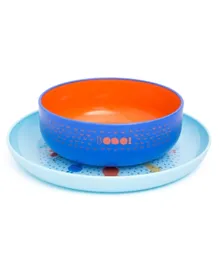 Suavinex Plate + Bowl Booo - Blue