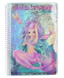 Top Model Fantasy Model Mermaid Colouring Book  - Blue