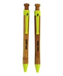 Onyx And Green Eco Friendly Ball Pen Blue (1004) - Pack of 2