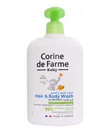 Corine De Farme Baby Hair & Body Wash Sulfate Free - 500 ml