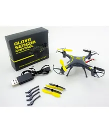 Funny Box 2.4G Glove Hand Sensor Drone - Yellow Black