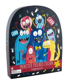Floss & Rock Monster Jigsaw Puzzle in Shaped Box - 40 Pieces