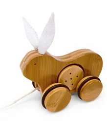 Kinderfeets Bamboo Push & Pull Rabbit - Brown