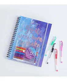 PAN Home Fun Craft Sketchbook With Gel Pens Blue - 13 Pieces