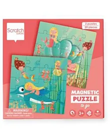 Scratch Europe Magnetic Puzzle Book To Go Mermaids - 40 Pieces