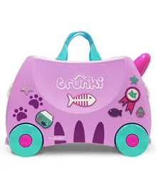 Trunki Cassie the Cat Ride-On Suitcase & Hand Luggage - Purple