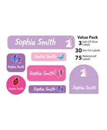 Ajooba My Labels Personalised Name Labels for Kids My Nursery Labels 022 - Pack of 108