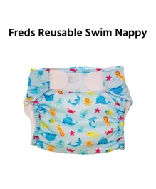 Freds Swim Academy Reusable Swim Nappy For Boys Or Girls - Blue