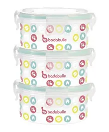 Badabulle Containers Set White - 3 x 300 mL