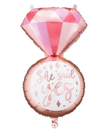 PartyDeco Ring Foil Balloon - Pink