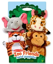 Melissa & Doug Zoo Friends Hand Puppets - 4 Pieces
