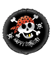 Unique Pirate Fun Foil Balloon Black - 18 Inches