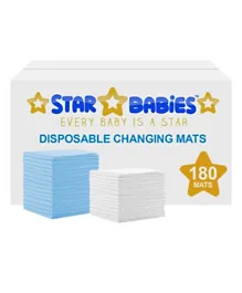 Star Babies Disposable Changing Mats - 180 Pc