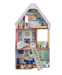 KidKraft Wooden Matilda Dollhouse with EZ Kraft Assembly - Multicolour