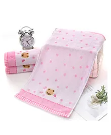 Sunbaby 100% Cotton Kids Face Towel Buy 1 Get 1 Free - Pink