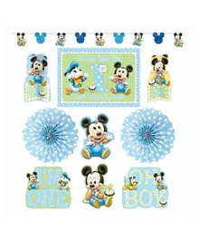 Party Centre Mickey Mouse 1st Birthday Decorating Kit - Blue