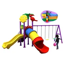 Myts Mega Pino Wavy Slide and Swings - Multicolour