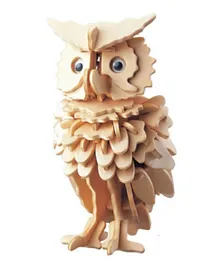 UKR 3D Puzzle Owl Assembly - Brown