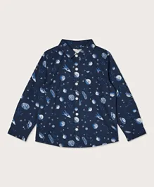 Monsoon Children Space Print Shirt - Blue