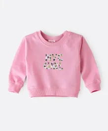 Jelliene NYC Graphic Cotton Sweatshirt - Pink