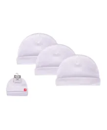 Hudson Childrenswear 3 Pack Cotton Caps - White