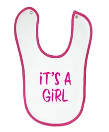 Cheeky Micky It's A Girl Cotton Baby Bib - Pink