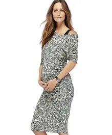Mums & Bumps - Isabella Oliver Off Shoulder Maternity Dress - Grey