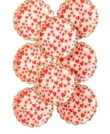My Mind's Eye Heart Scatter Scalloped Plates - Set of 8